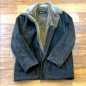 Bachrach Genuine Leather Fur Lined Coat